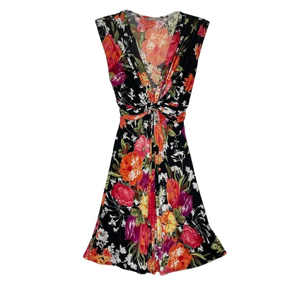 Maille Demoiselle Paris Smarty Knot Front Dress Criss-Cross Sleeveless Size US 6 - Picture 2 of 15